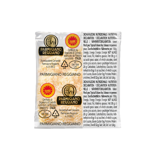 Parmigiano Reggiano gerieben Portionsbeutel