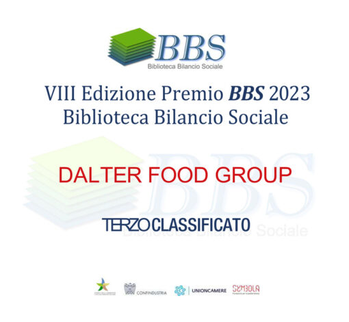 DALTERFOOD GROUP FRA I VINCITORI DEL PREMIO ASSOLUTO BBS – BIBLIOTECA BILANCIO SOCIALE