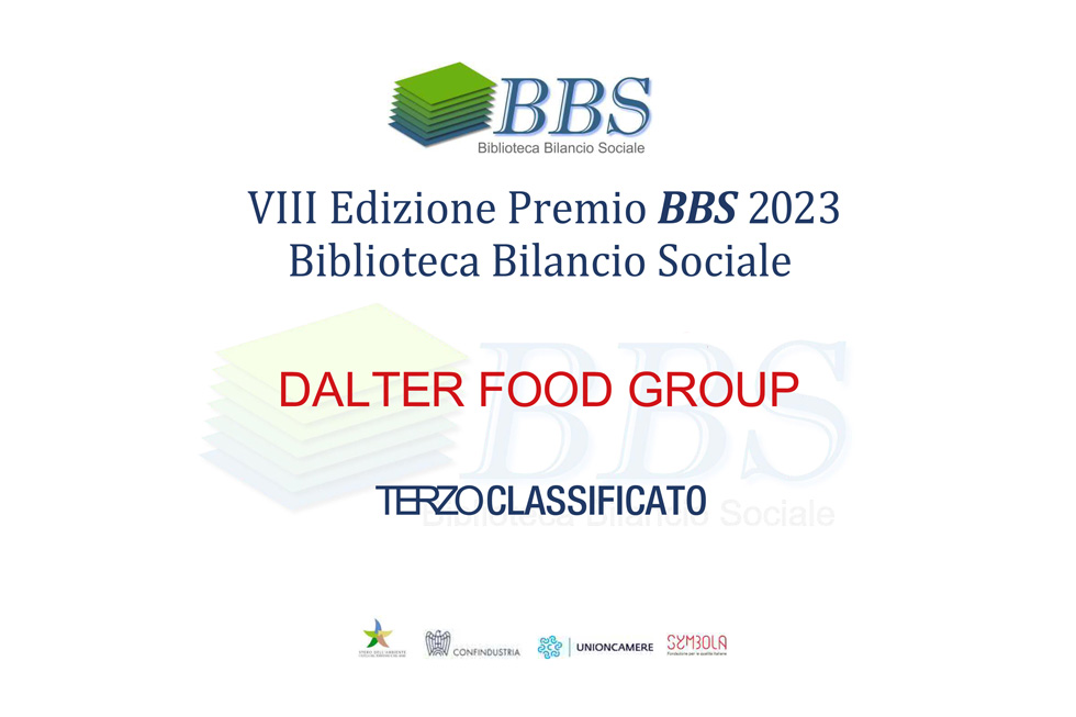 DALTERFOOD GROUP FRA I VINCITORI DEL PREMIO ASSOLUTO BBS – BIBLIOTECA BILANCIO SOCIALE