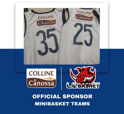 COLLINE DI CANOSSA SUPPORTS THE MINIBASKET TEAMS OF 